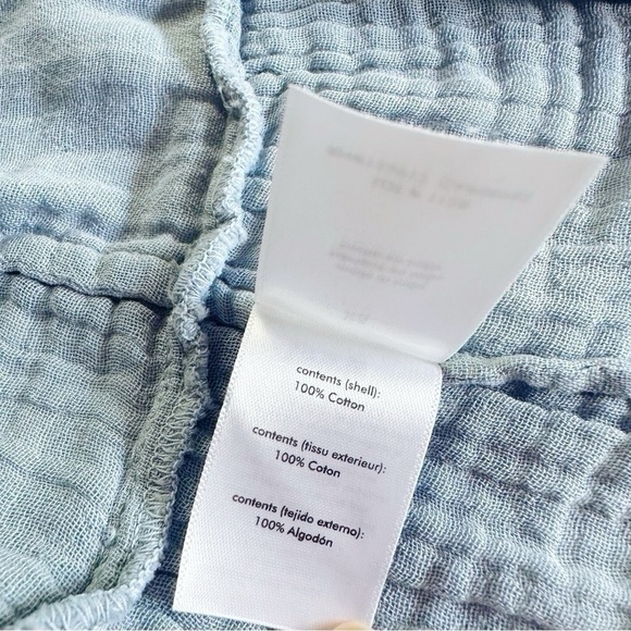 NEW Rachel Parcell Gauze V-neck Dress Navy Chambray - Picture 6 of 7